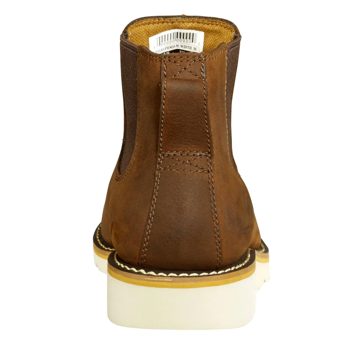 Women's Leather Chelsea Work Boot - Brown