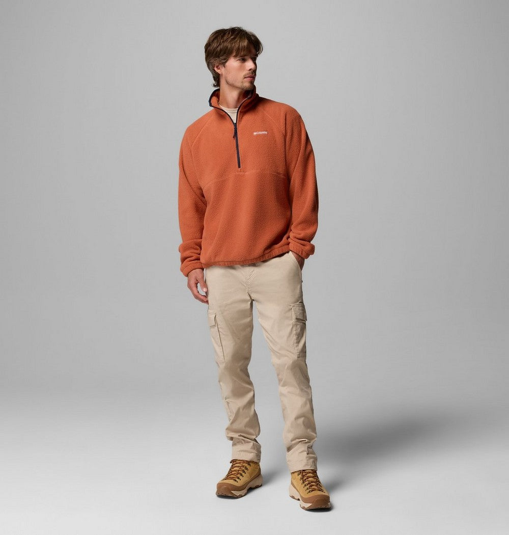 Men's Fleece Half-Zip Pullover - Dark Grey