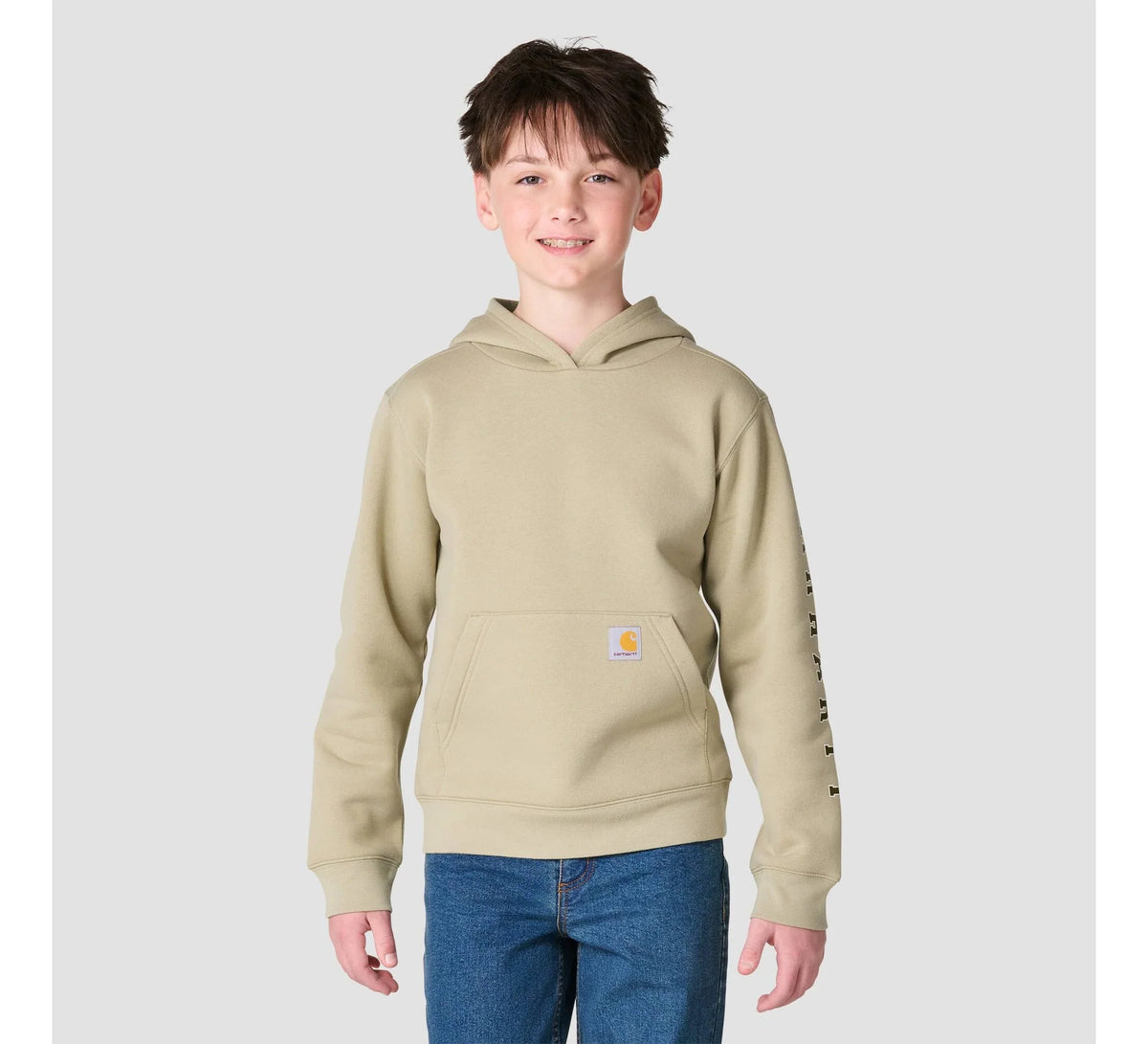 Boys' Dog Graphic Pullover Hoodie - Sandstone