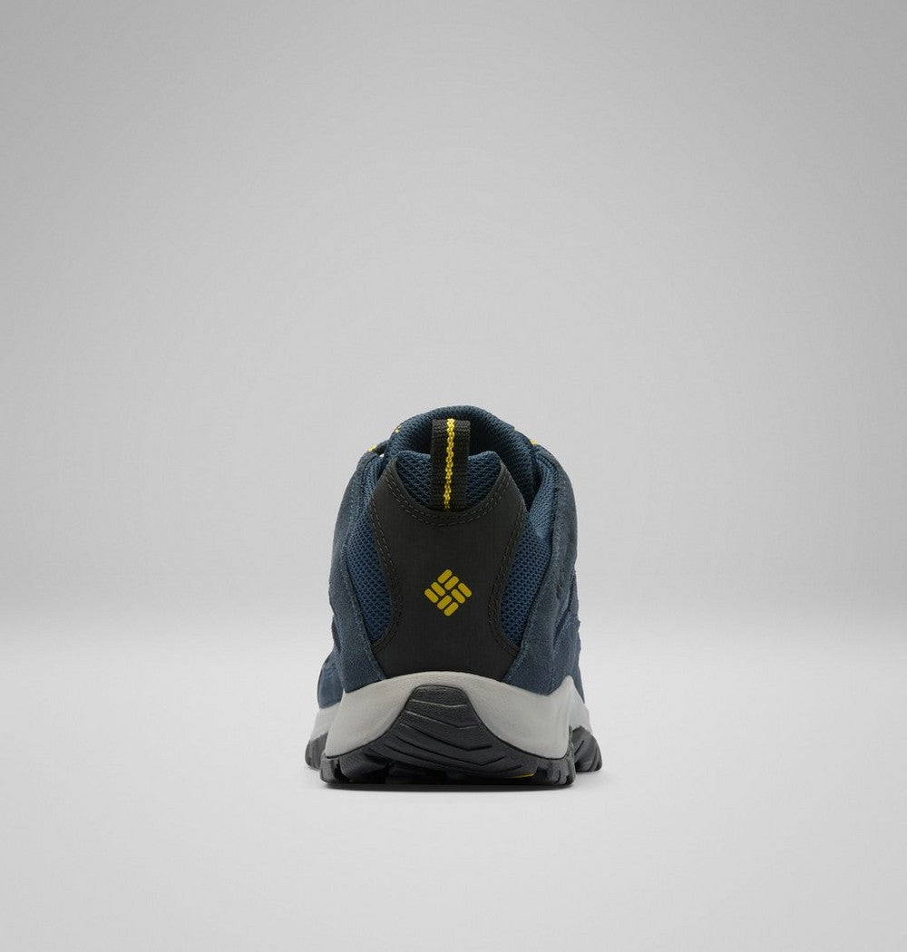 Men's Leather And Mesh Hiking Shoes - Gray