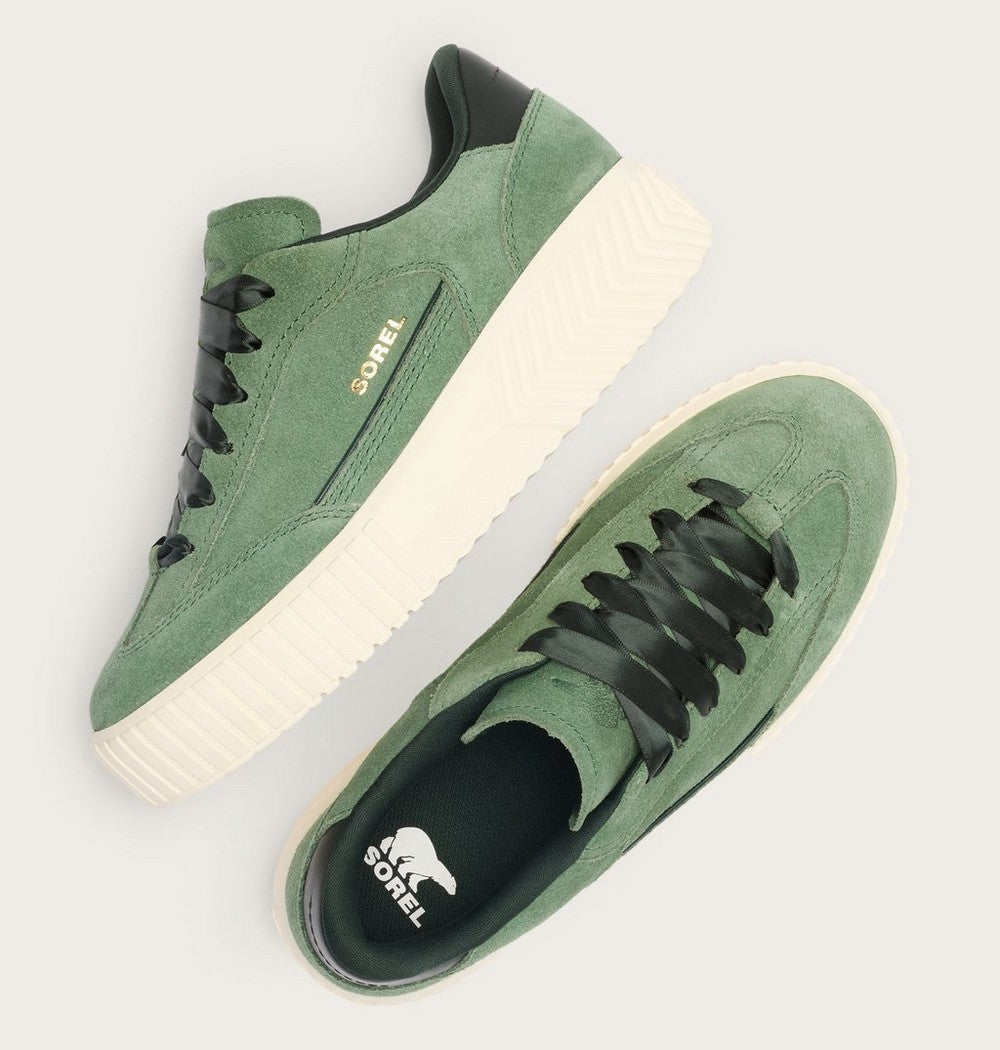 Women's T-Toe Leather Sneaker - Green