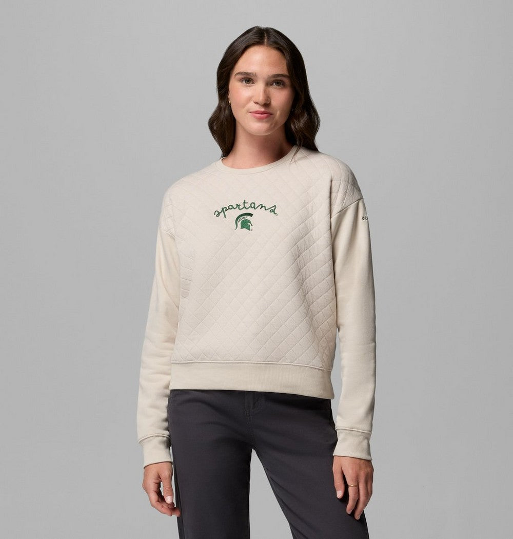 Women's Quilted Crew Sweatshirt - Stone