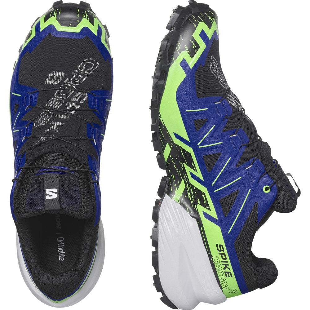 Waterproof Spiked Trail Running Shoes - Black
