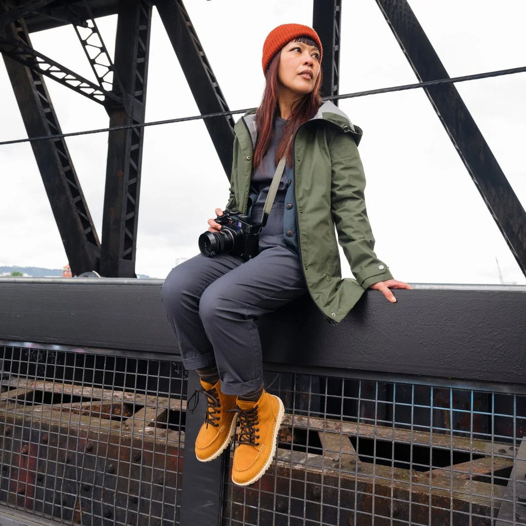 Women's Waterproof Moc Toe Leather Boot - Pecan