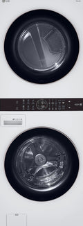 LG WashTower Center Control 4.5 Cu. Ft. Washer And 7.4 Cu. Ft. Electric Dryer - White