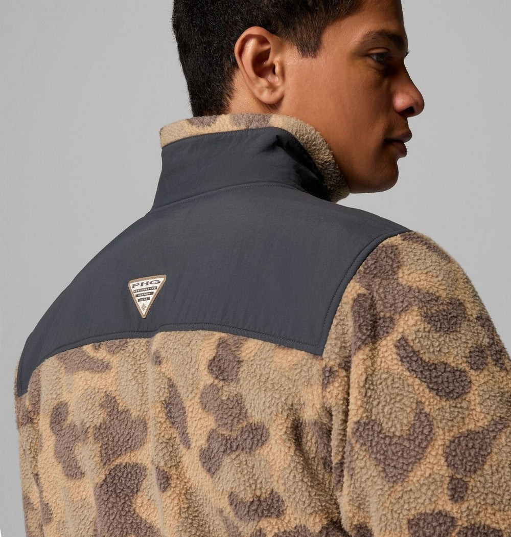 Men's Water-Resistant Sherpa Fleece Jacket - Camo