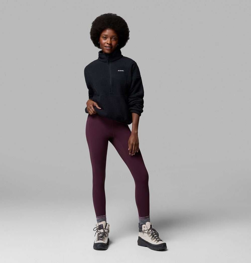 Women's Fleece Half-Zip Pullover - Blue Grey