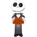 Airblown Halloween Yard Inflatables Light Jack Skellington with Welcome to Halloween Town Sign Disney, 5 ft
