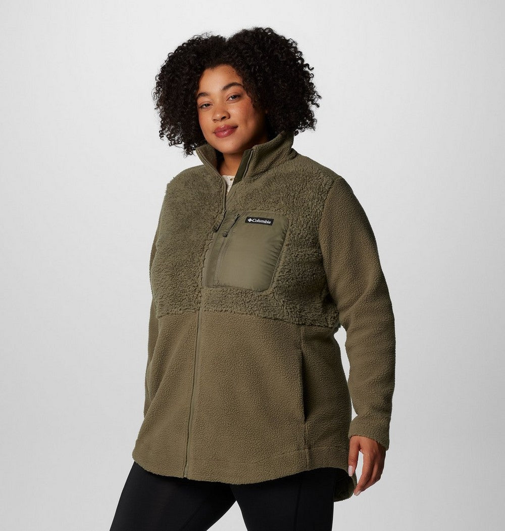 Women's Plus Sherpa Full-Zip Fleece - Grey
