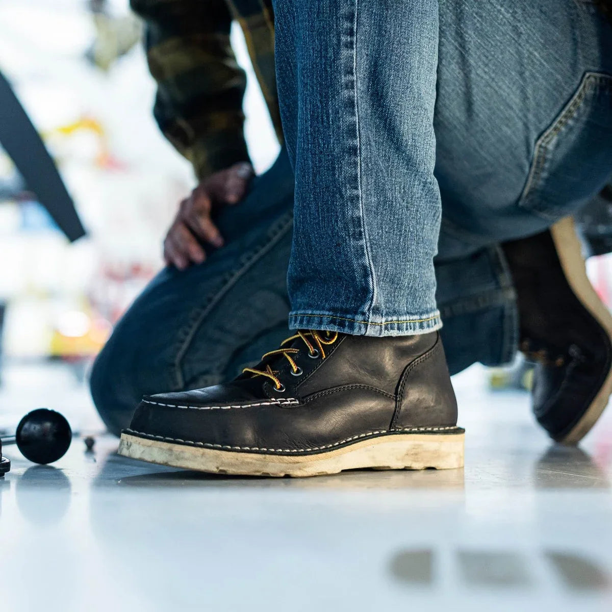 6-Inch Moc Toe Work Boot - Black