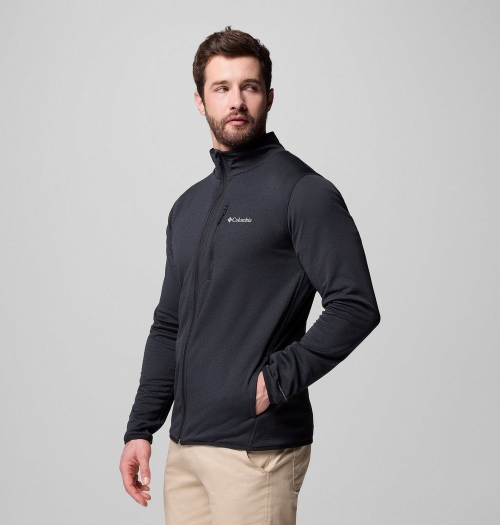 Men's Tall Grid Fleece Full-Zip Jacket - Gray