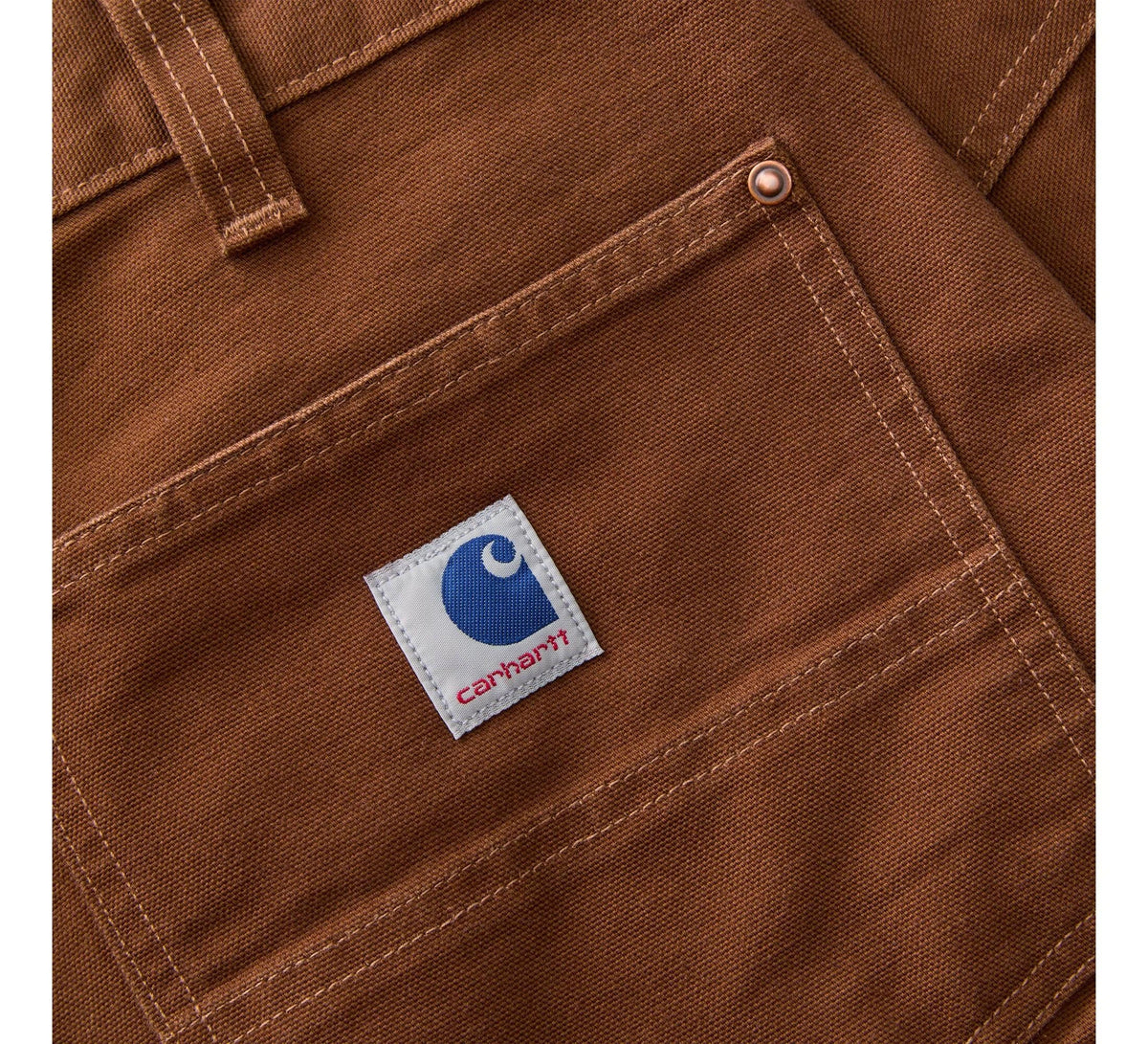 Men's Double-Knee Canvas Work Pants - Red