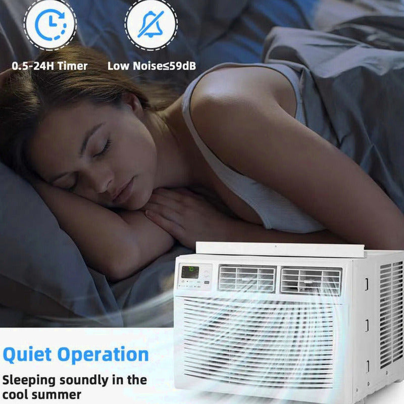 10000 BTU Quiet Window Air Conditioner With Remote, Eco Mode And Dehumidifier