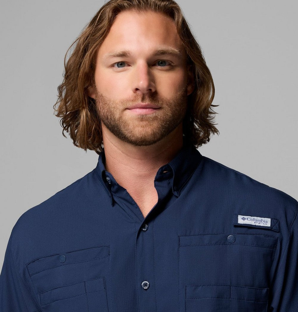 Men's Short-Sleeve Fishing Shirt - Blue