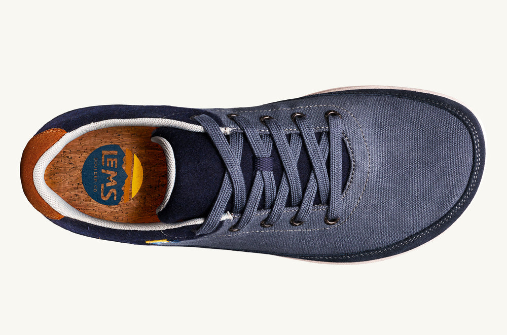 Canvas And Wool Casual Sneaker - Blue
