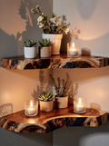 Rustic Corner Wall Shelf