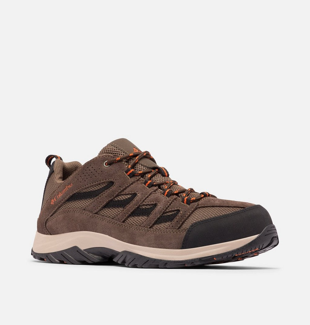 Men's Leather And Mesh Hiking Shoes - Gray