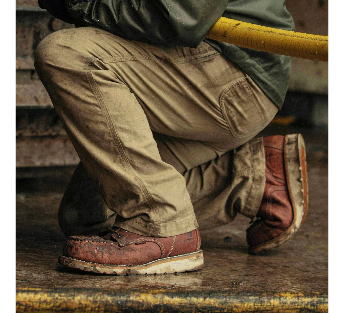 Men's 6-Inch Waterproof Steel Toe Wedge Boot - Tan