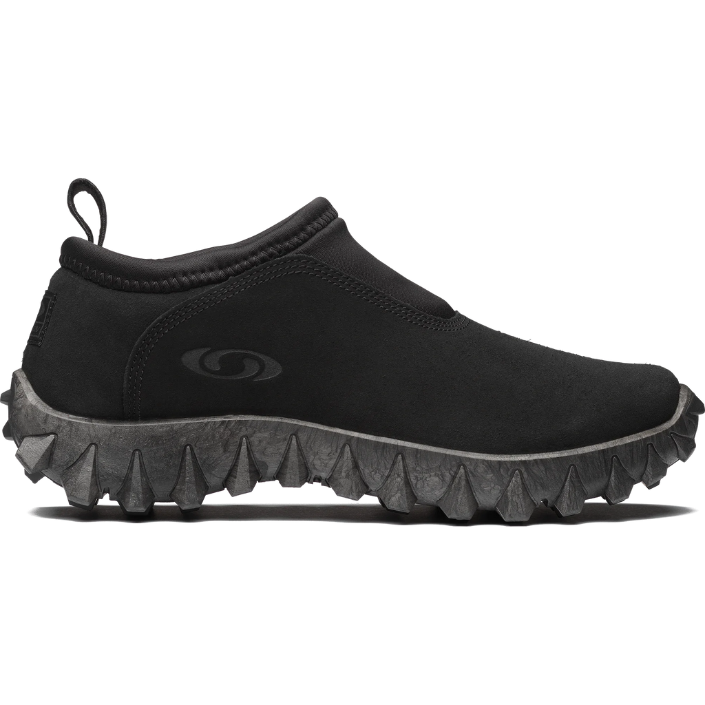 Suede Winter Slip-On Clog - Black