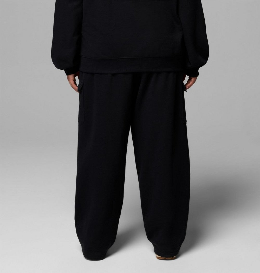 Women's Plus Fleece Cargo Sweatpants - Black