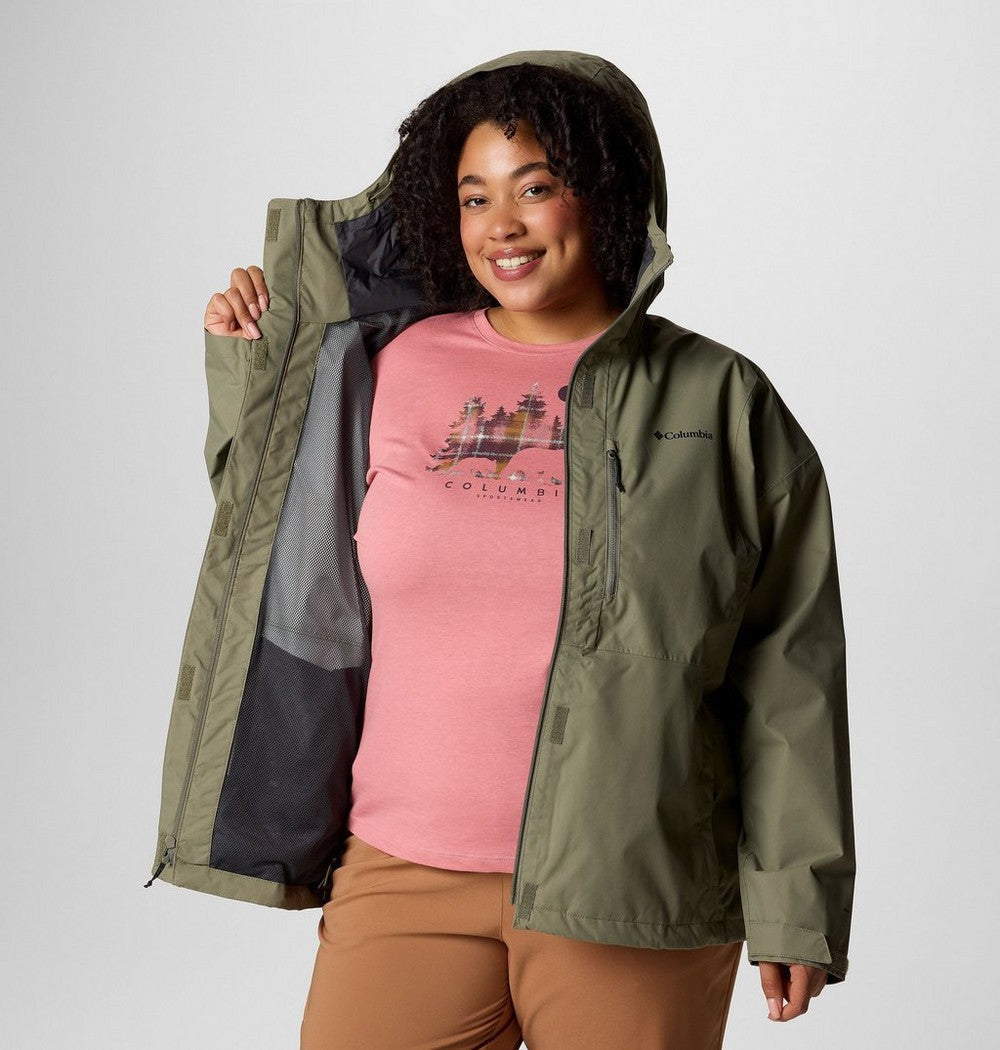 Women's Plus Size Waterproof Rain Jacket - Navy