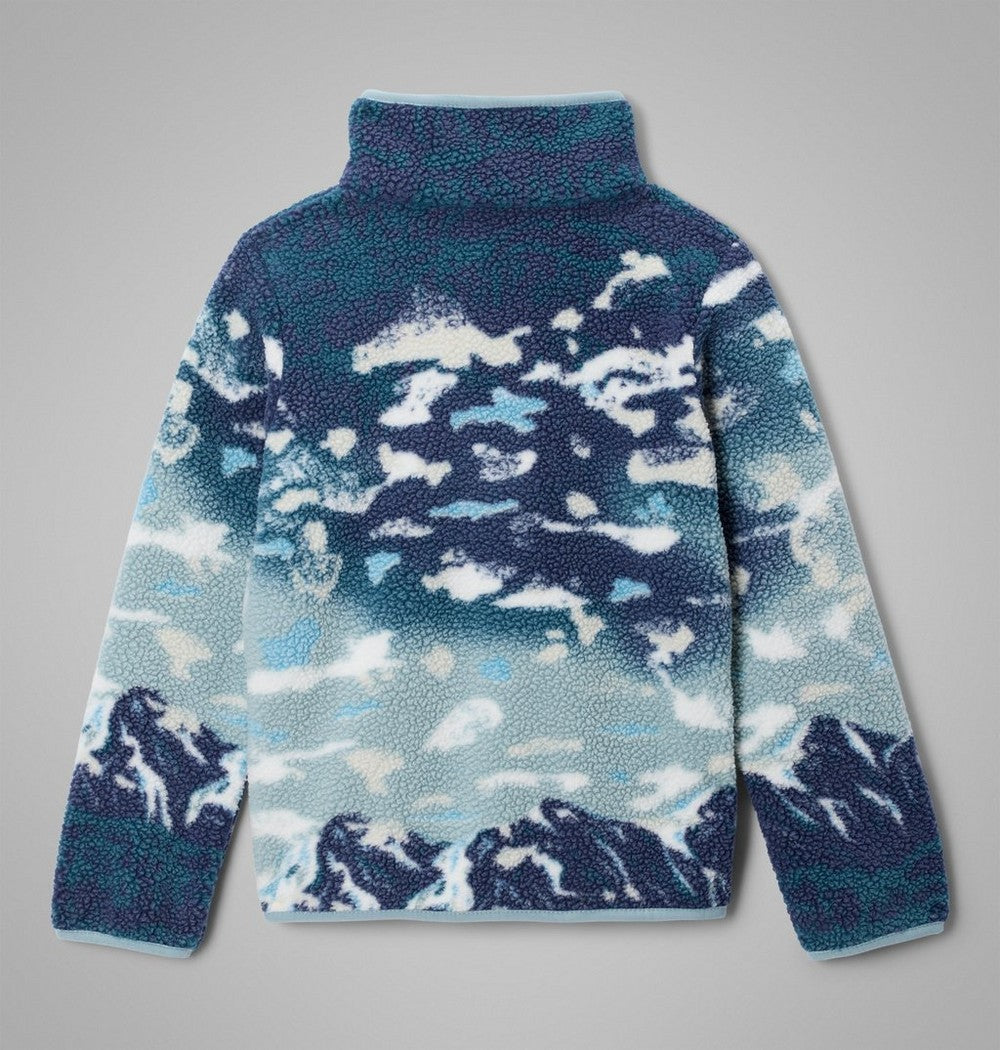 Kids' Printed Sherpa Half-Snap Pullover - Blue