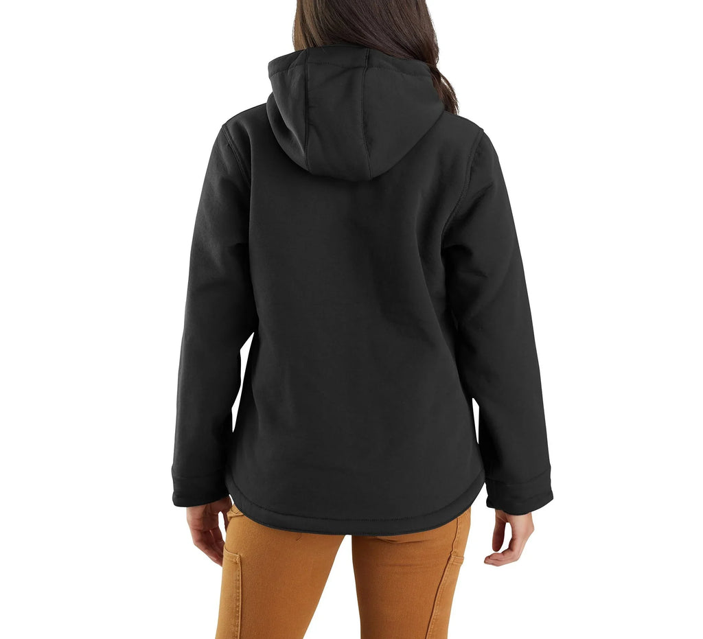 Women's Sherpa-Lined Stretch Nylon Jacket - Blackberry