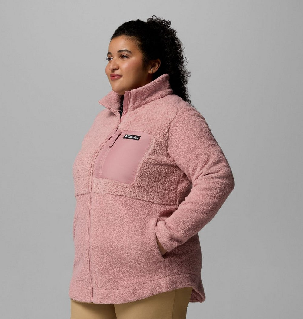Women's Plus Sherpa Full-Zip Fleece - Grey