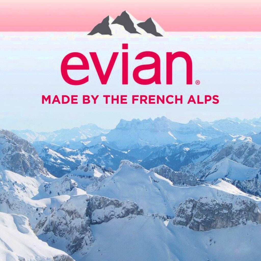 Evian Natural Spring Water 1L Bottles, 12 Pack