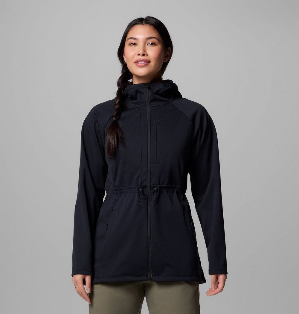 Women's Hooded Softshell Jacket - Stone Green