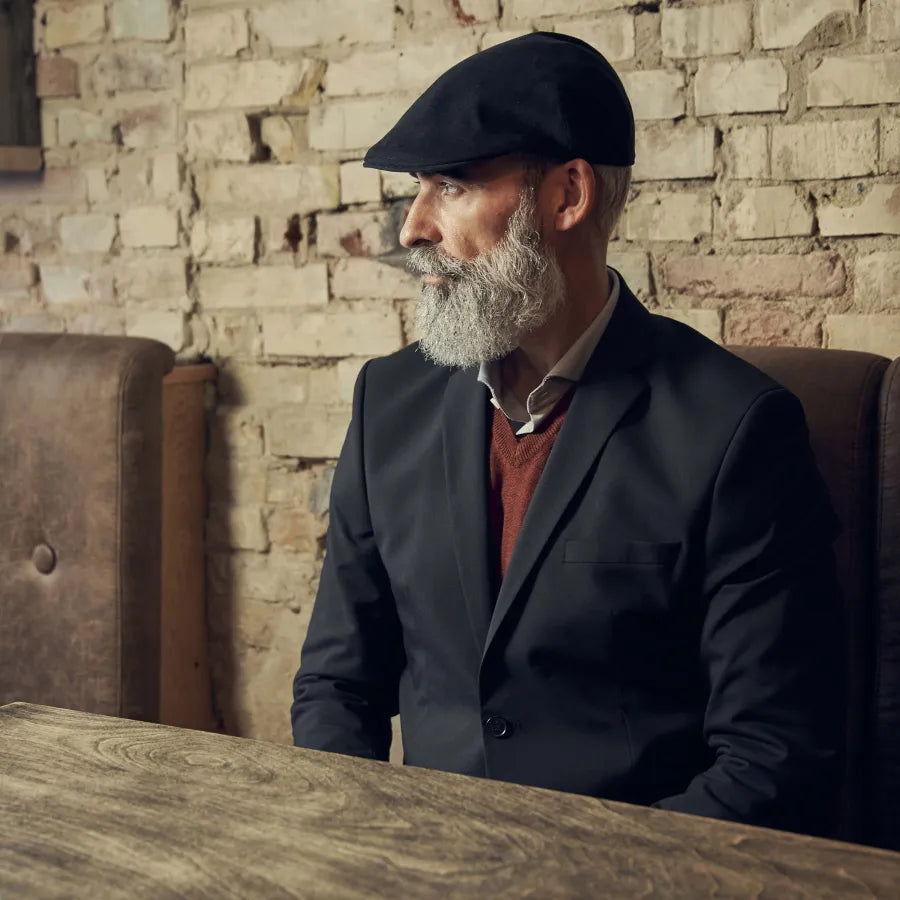 Mario Black Moda Flat Cap