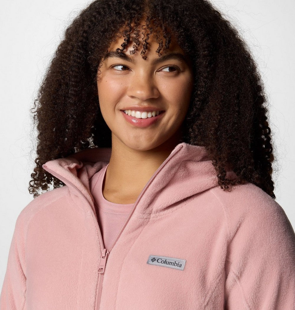 Women's Long Fleece Hoodie - Pink