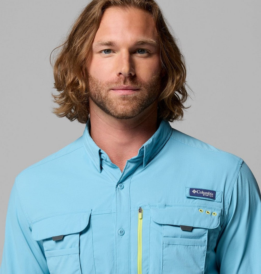 Men's UPF 50 Fishing Button-Up Shirt - Navy