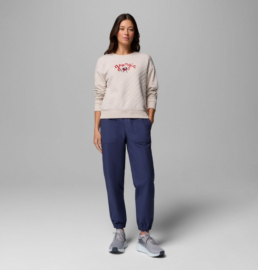 Women's Quilted Crew Sweatshirt - Stone