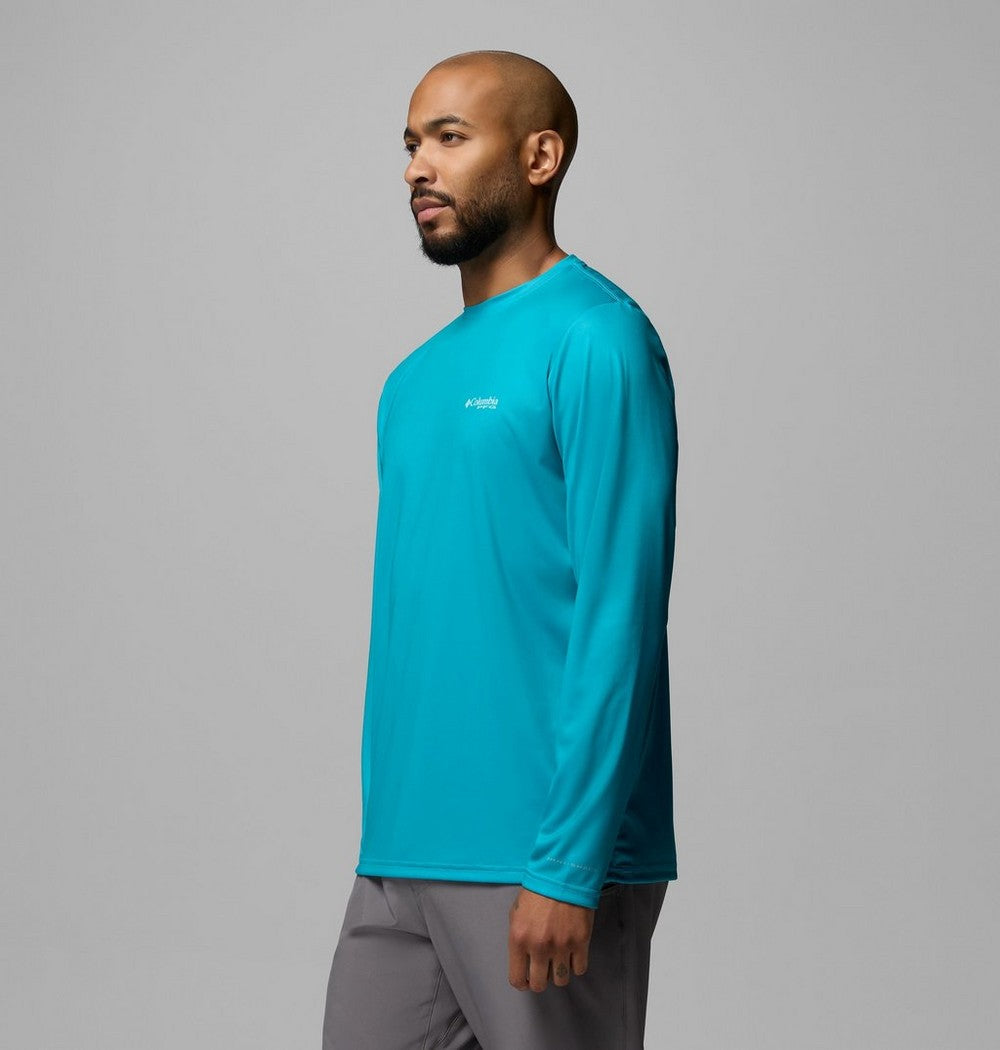 Men's Long Sleeve Fishing Shirt - Blue Navy