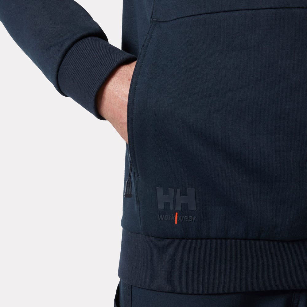 Men's Full-Zip Work Hoodie - Navy