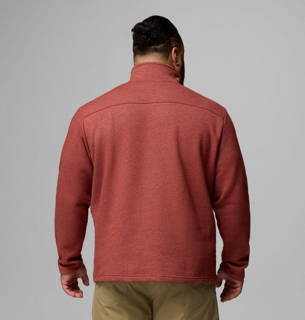 Men's Big Cotton-Blend Half-Zip Pullover - Black