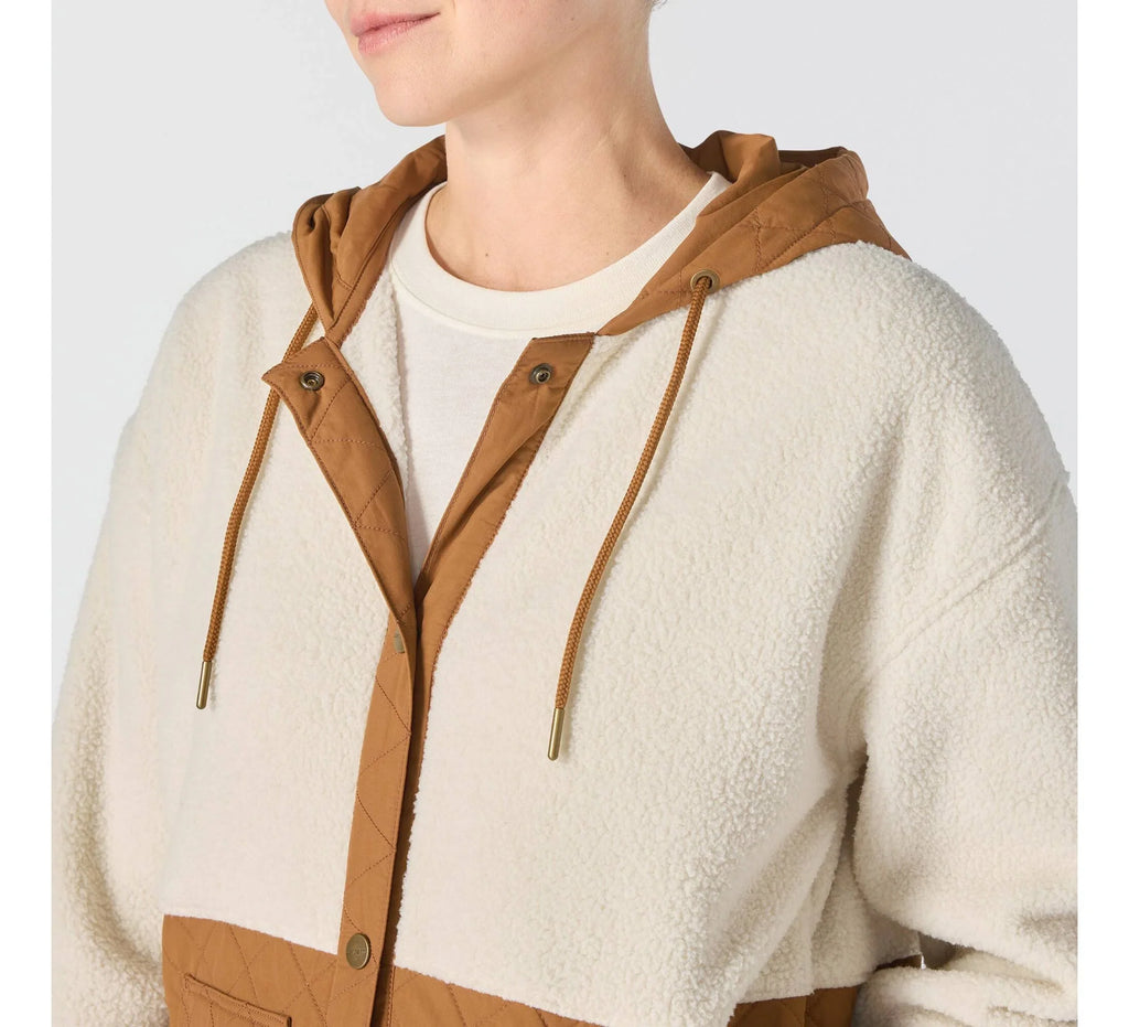 Women's Insulated Hooded Shirt Jacket - Oat