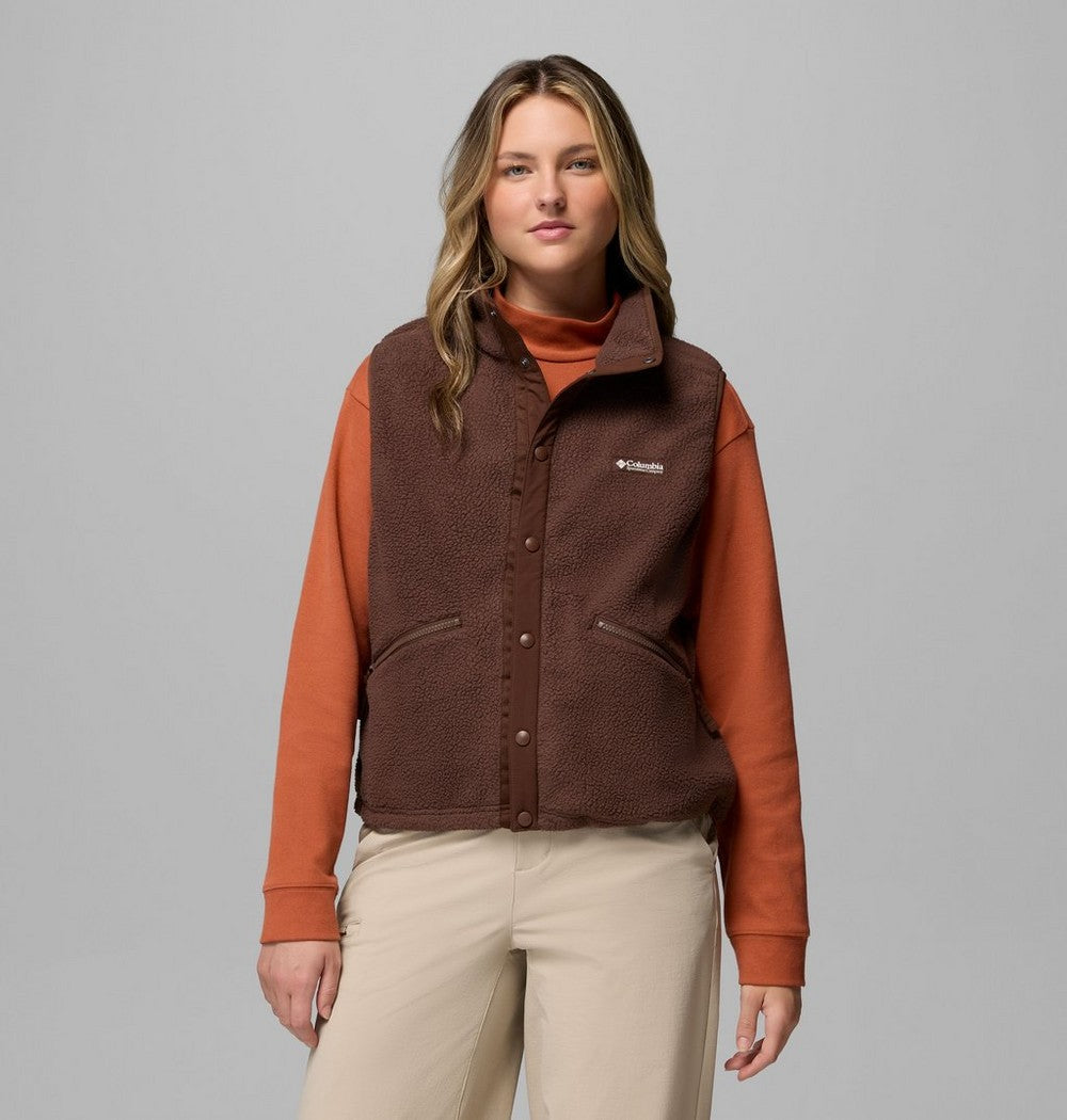 Women's Sherpa Fleece Vest - Black