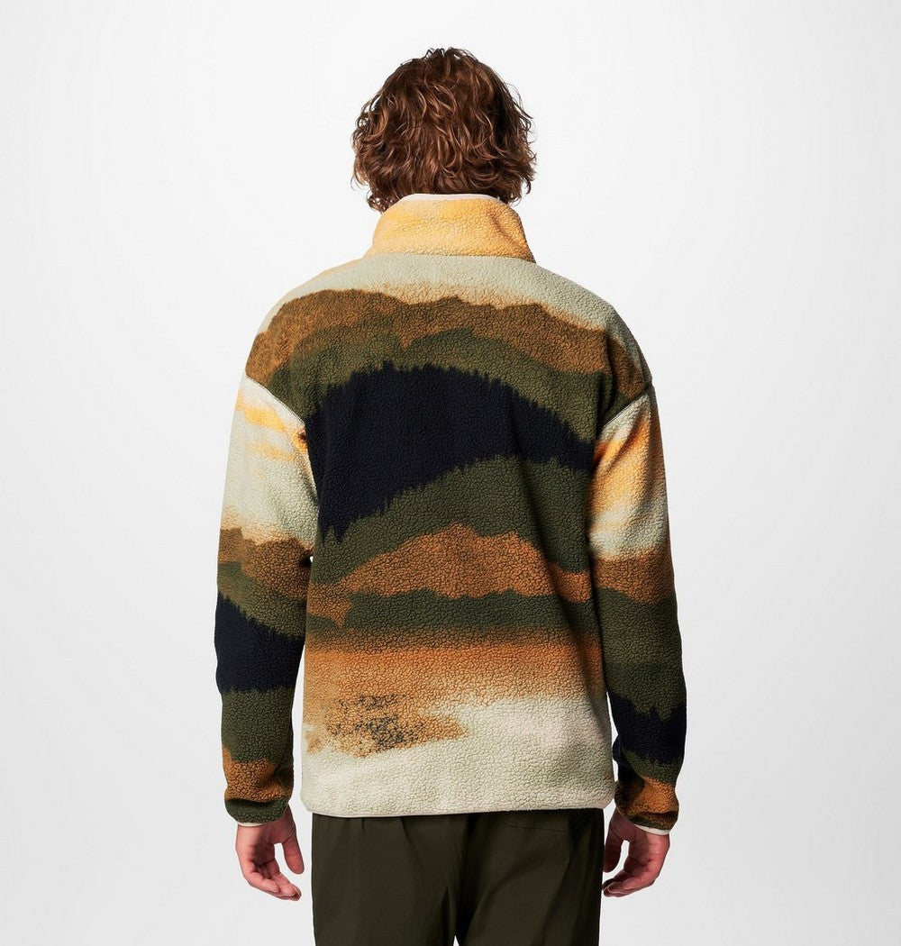 Men's Printed Half-Snap Fleece Pullover