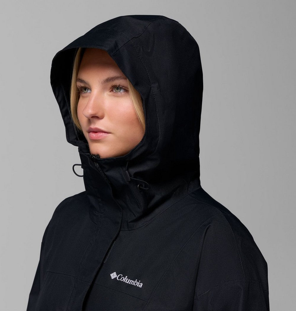 Women's Long Waterproof Rain Jacket - Mauve
