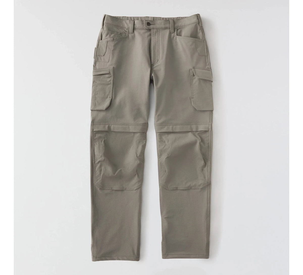 Men's Stretch Double-Knee Cargo Work Pants - Gray