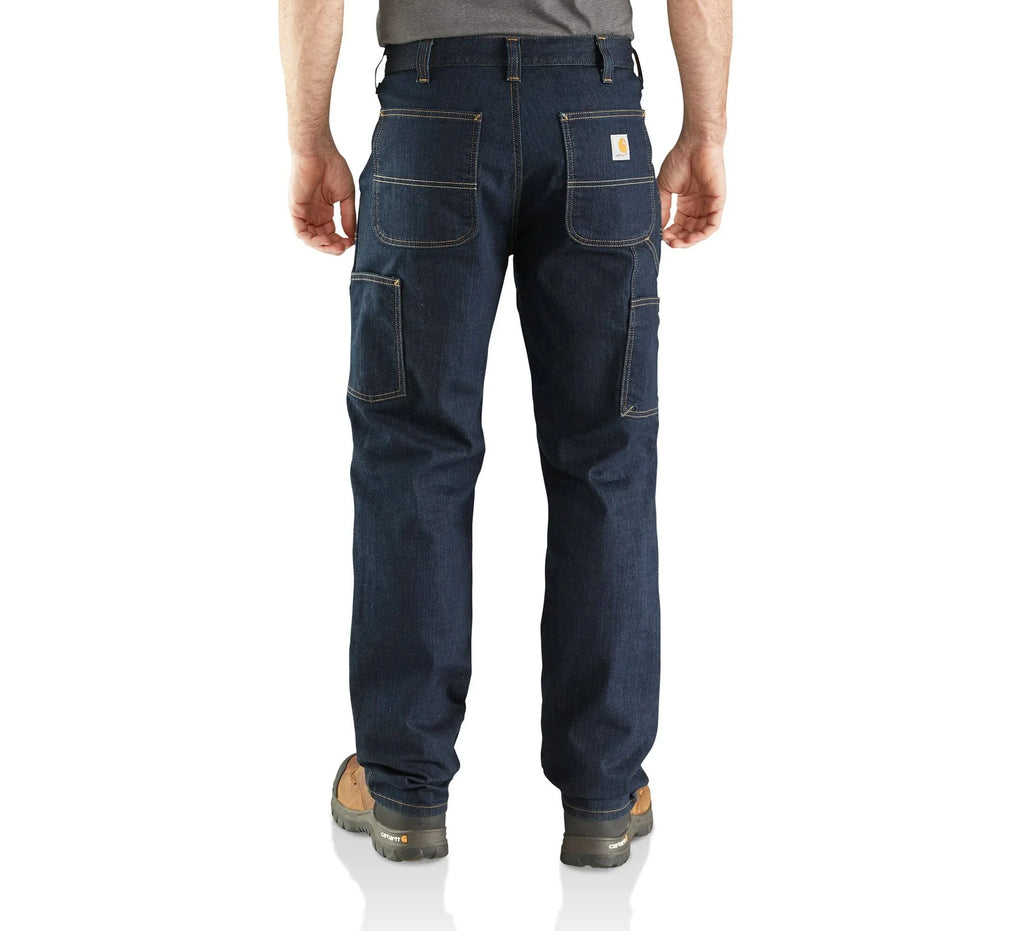 Relaxed Straight Double-Knee Denim Work Pants