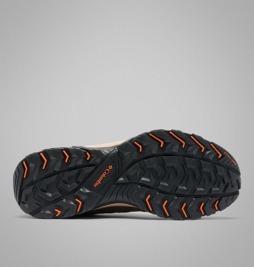 Men's Leather And Mesh Hiking Shoes - Gray