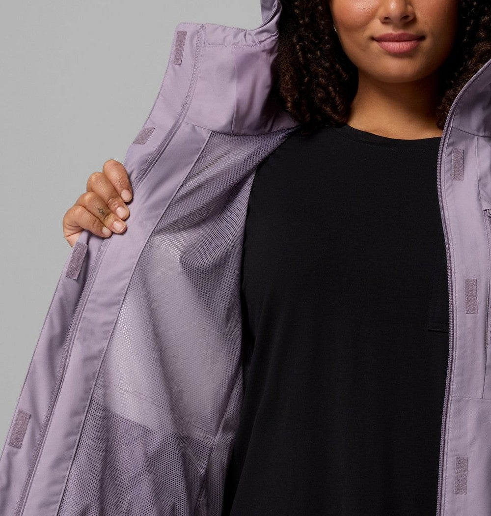 Women's Plus Size Waterproof Rain Jacket - Navy