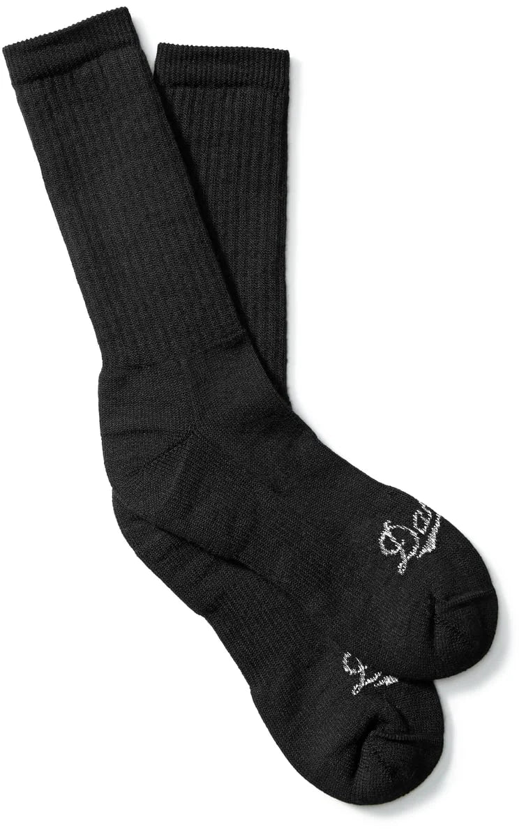 Midweight Merino Duty Crew Socks - Black