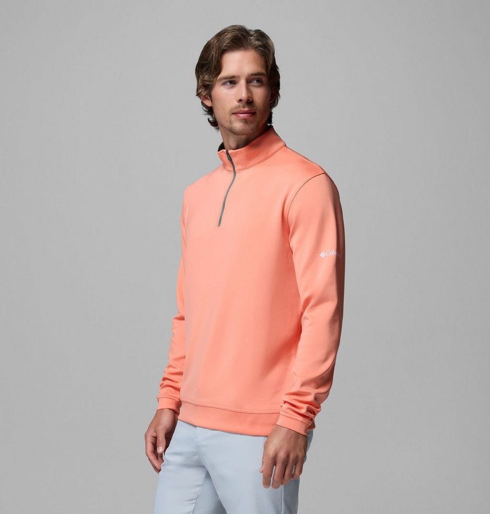 Men's UPF 30 Quarter-Zip Pullover - Peach