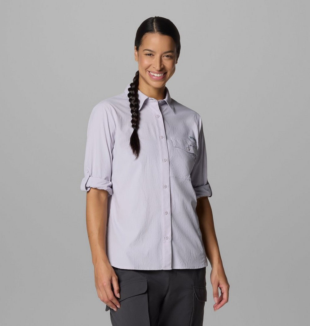 Women's UPF 50 Roll-Tab Fishing Shirt - Lavender