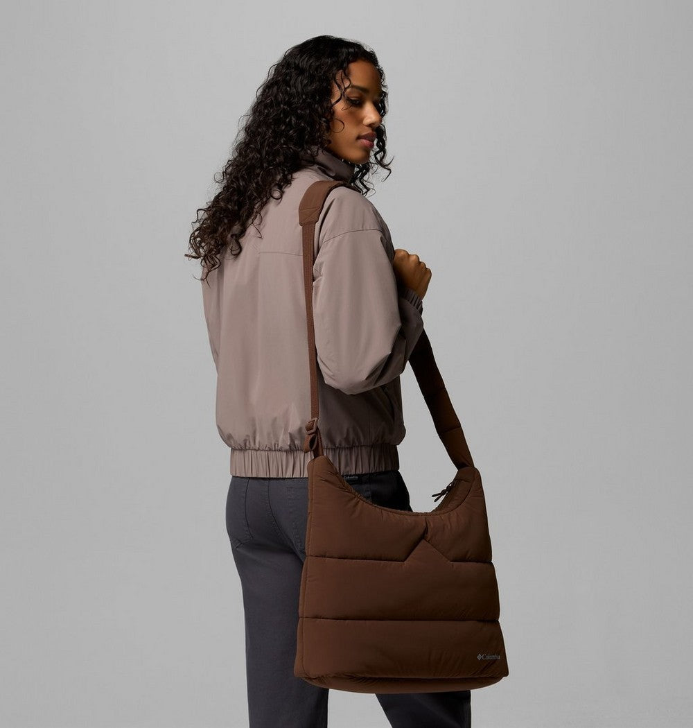 Padded Nylon Shoulder Bag - Tobacco