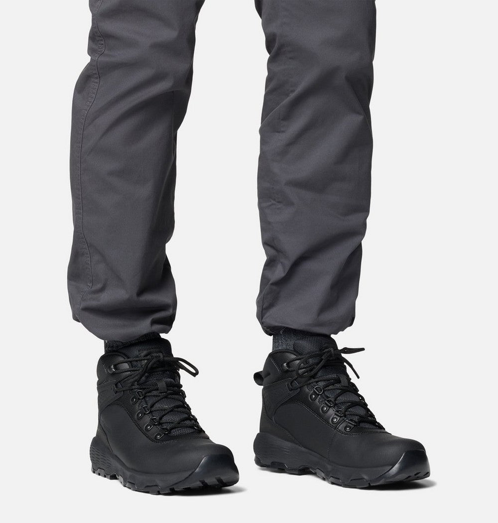 Men's Wide Waterproof Leather Hiking Boot - Black